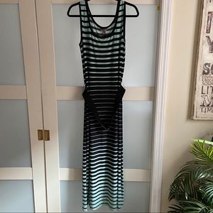 Roz & Ali Black and Light Green Maxi
